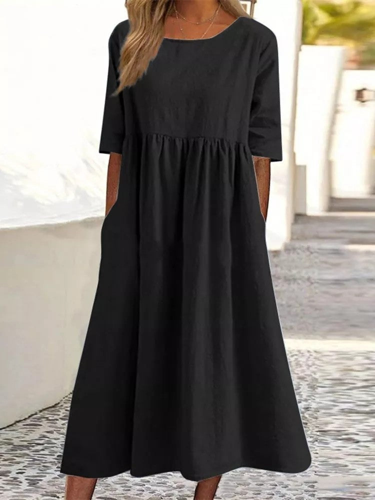 Tina - Vestito midi con maniche a tre quarti