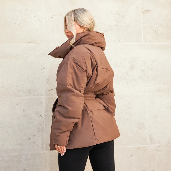 Mia - Cappotto in cashmere morbido con cintura