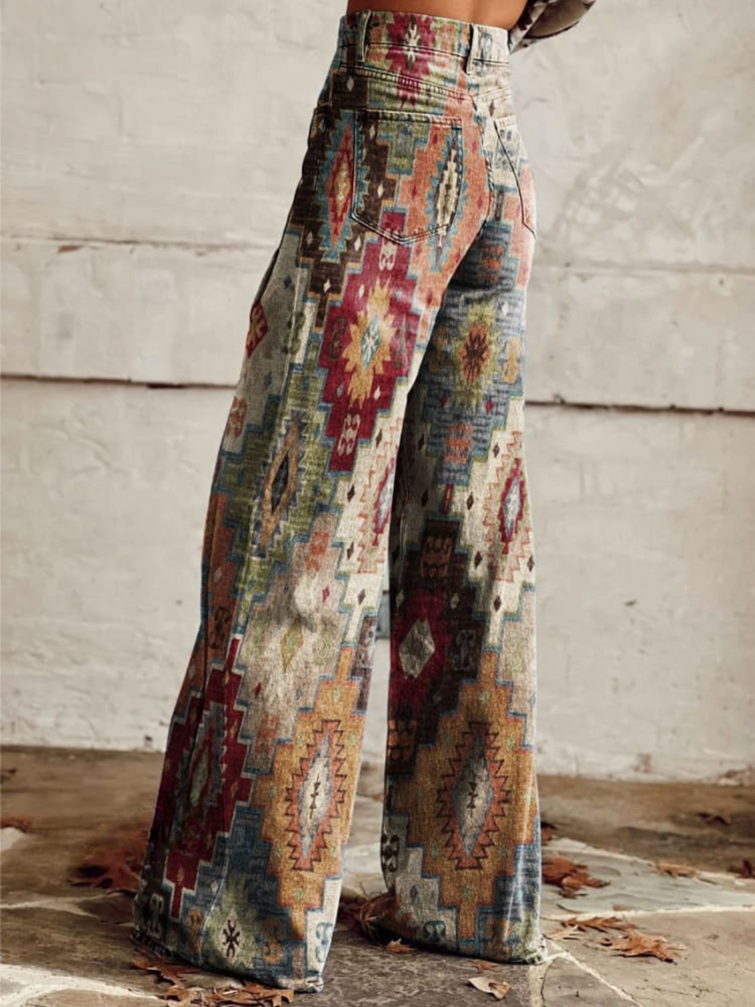 Pantaloni Larghi Boho Vintage