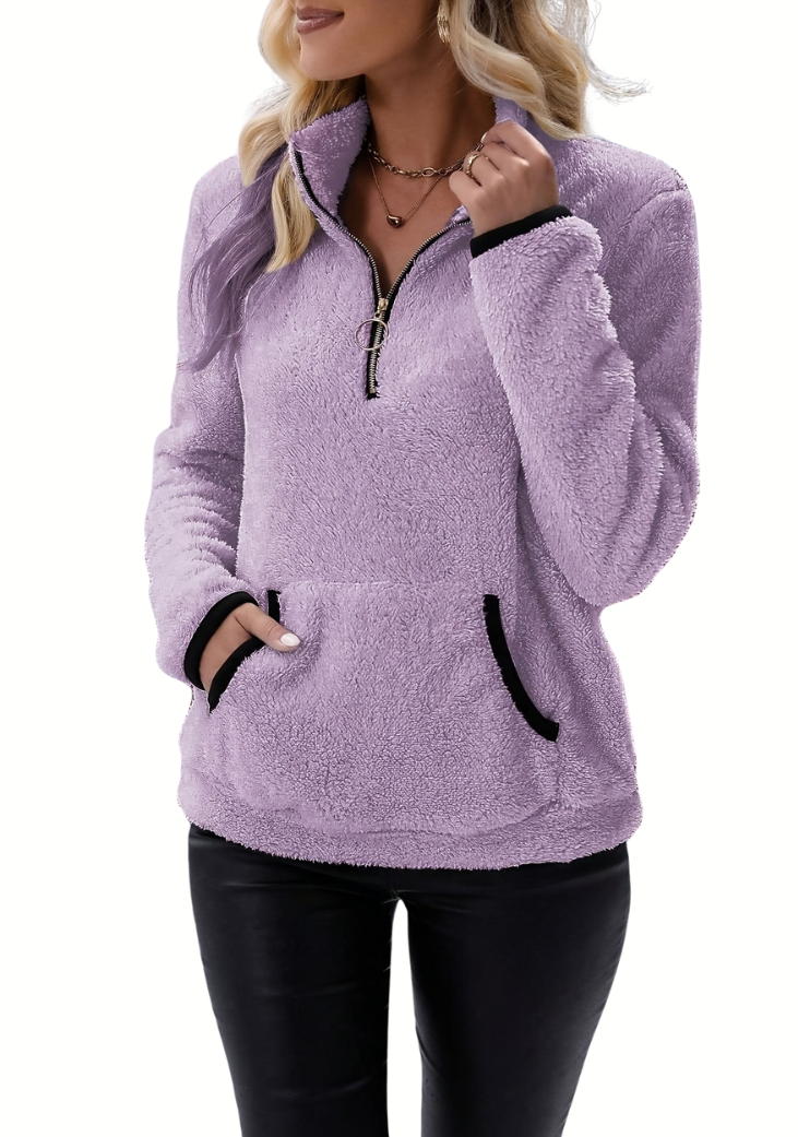 Rita - Pile Borg con Mezza Zip