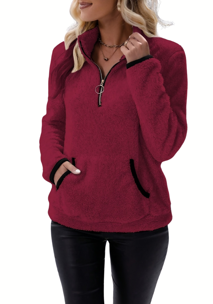 Rita - Pile Borg con Mezza Zip