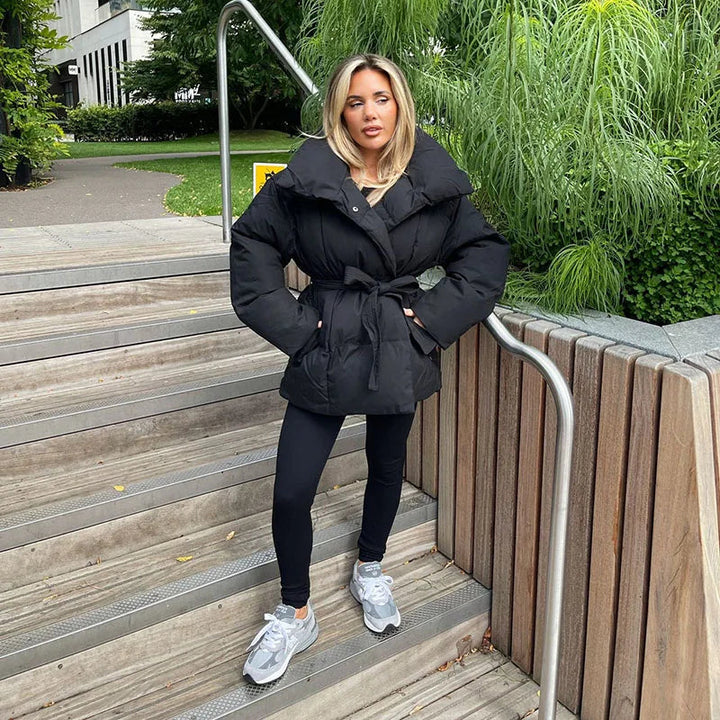 Mia - Cappotto in cashmere morbido con cintura