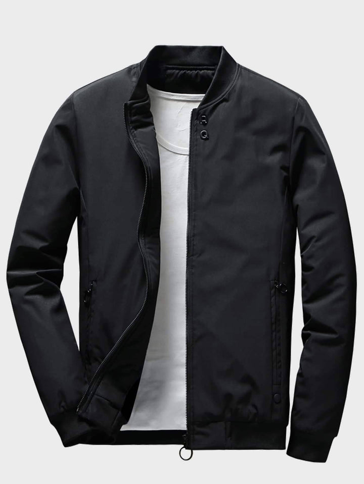 Leo - Giacca con Collo alla Baseball in Pile con Zip