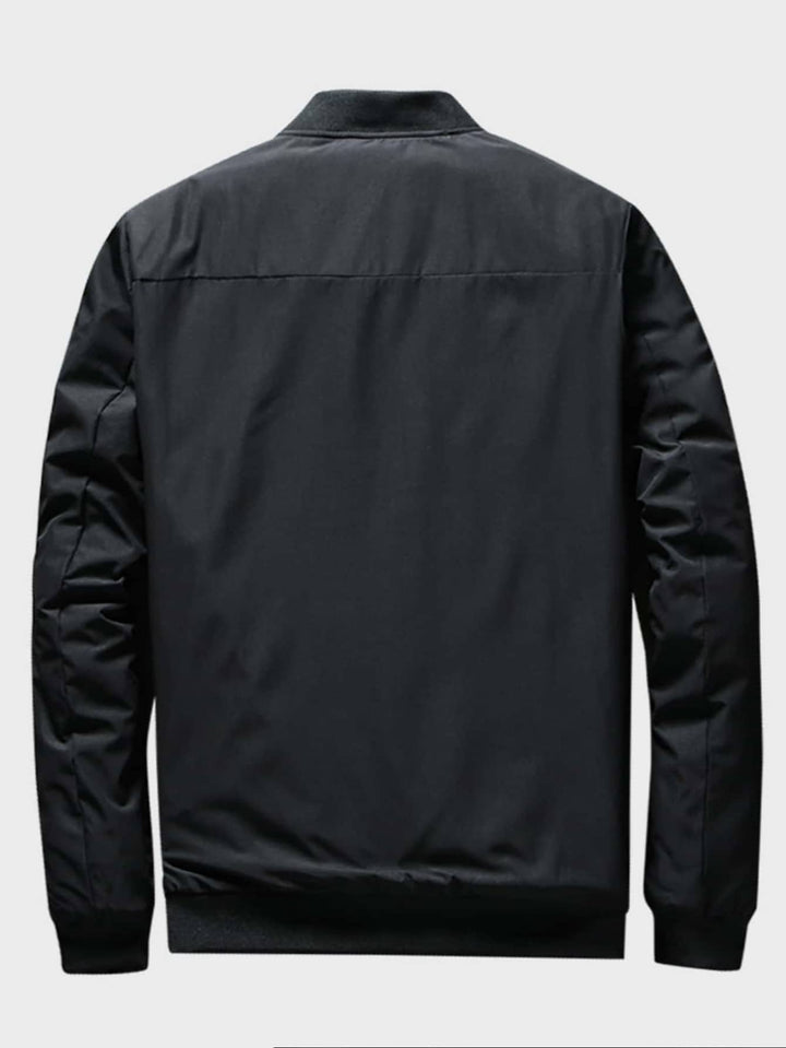 Leo - Giacca con Collo alla Baseball in Pile con Zip