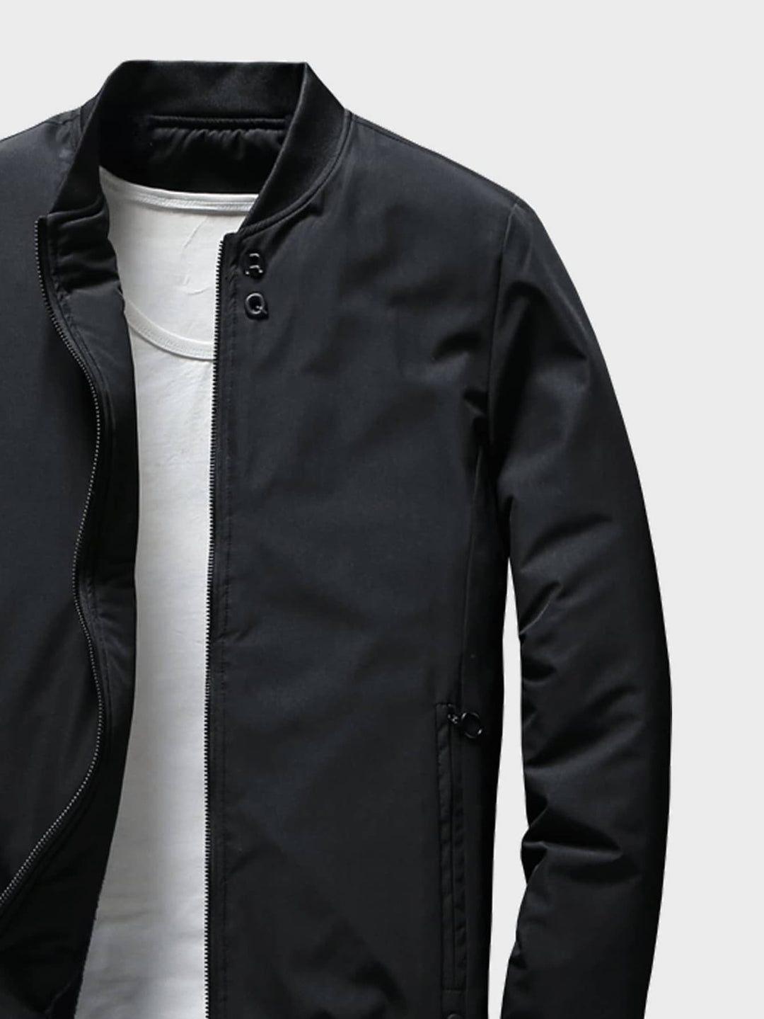 Leo - Giacca con Collo alla Baseball in Pile con Zip