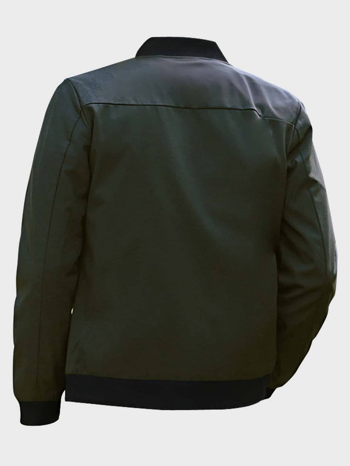 Leo - Giacca con Collo alla Baseball in Pile con Zip