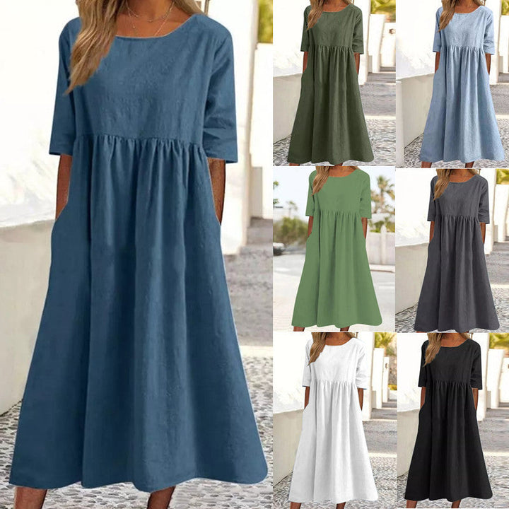Tina - Vestito midi con maniche a tre quarti