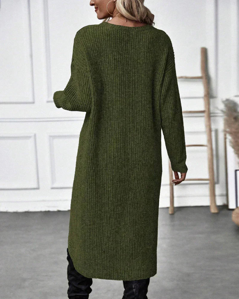 Livia - Elegante Maglione Lungo in Cotone