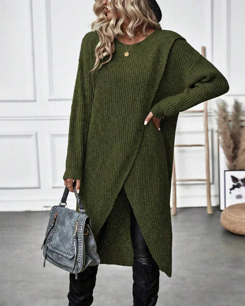 Livia - Elegante Maglione Lungo in Cotone