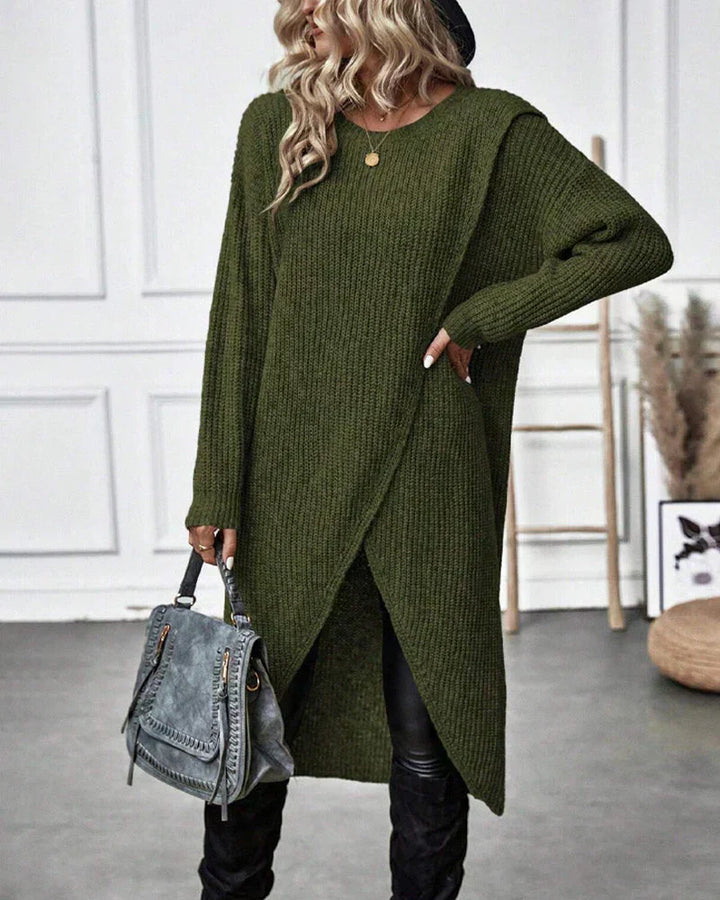 Livia - Elegante Maglione Lungo in Cotone
