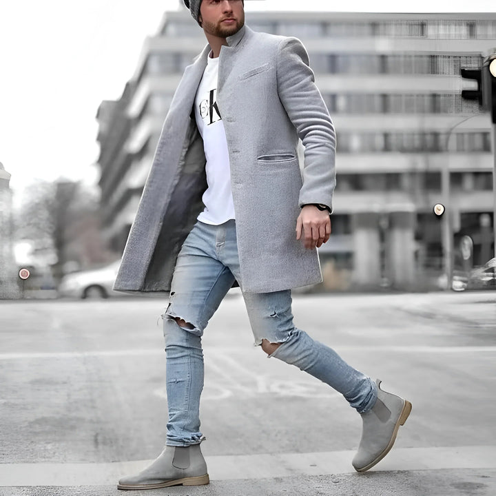 Marco - Elegante cappotto lungo in lana