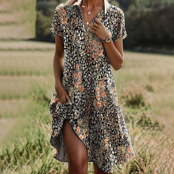 Mara - Abito Vintage con Stampa Floreale
