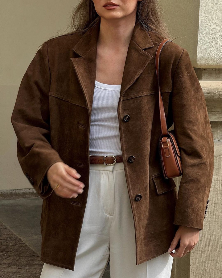 Carla - Blazer Elegante in Pelle Suede