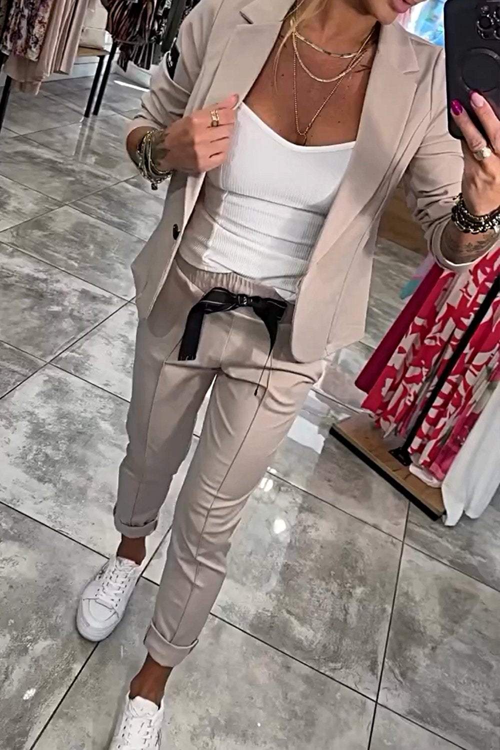 Nina - Giacca e Pantaloni Eleganti in Cotone