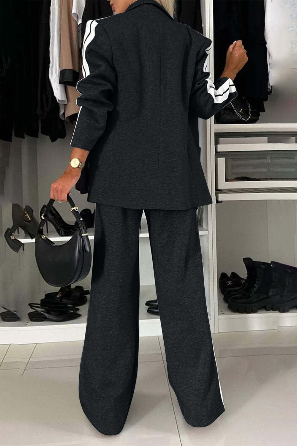 Mara - Set Completo in Cotone con Collo a Contrasto