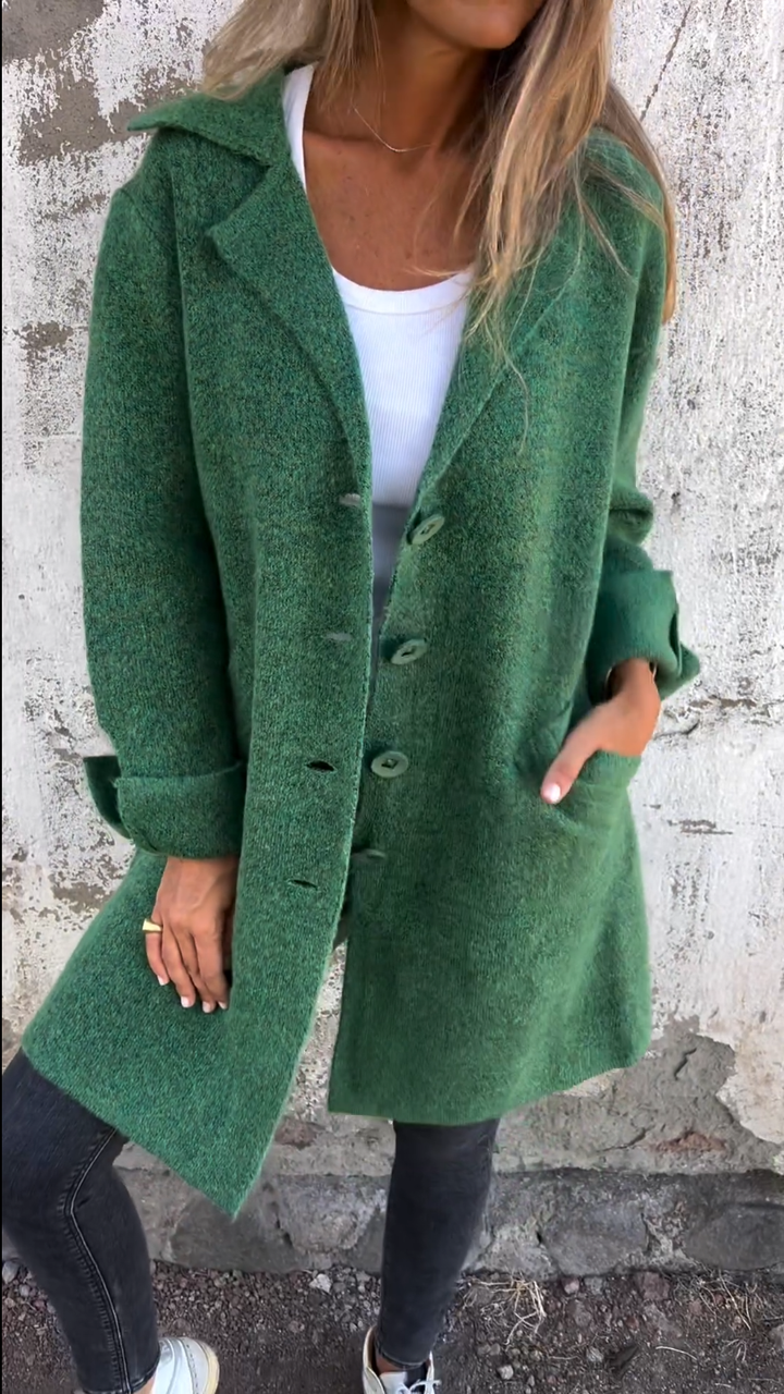 Lara - Cappotto lungo in cotone per l'autunno