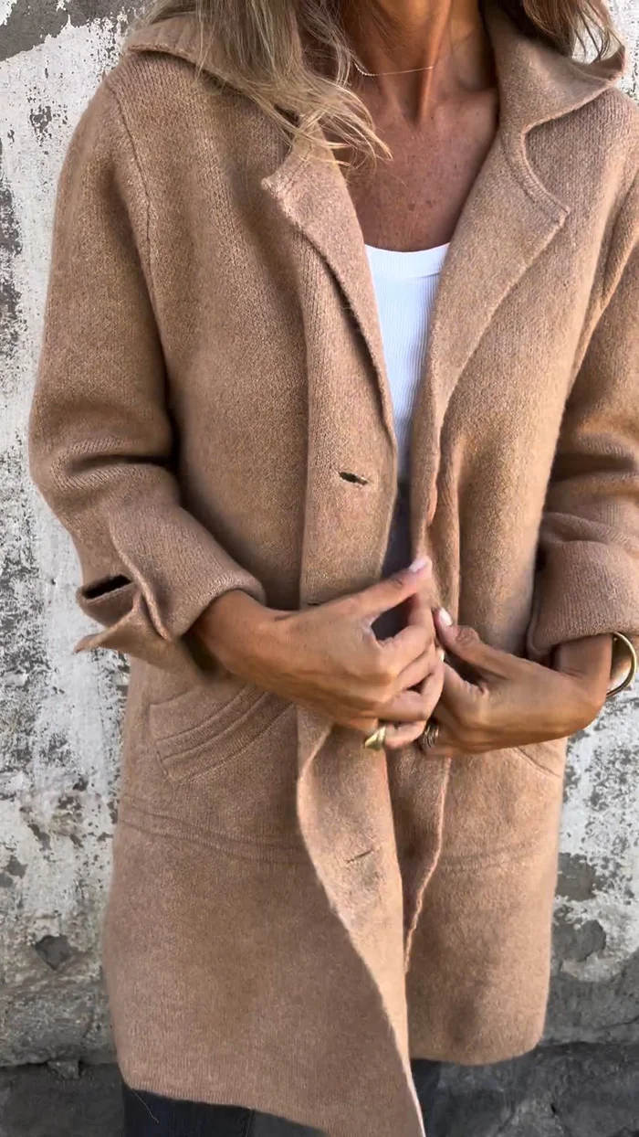Lara - Cappotto lungo in cotone per l'autunno