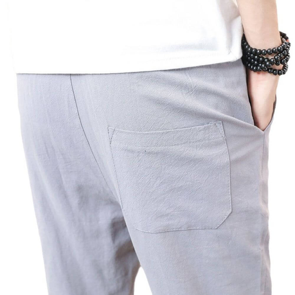 Paolo - Pantaloni leggeri e comodi in cotone - Nero