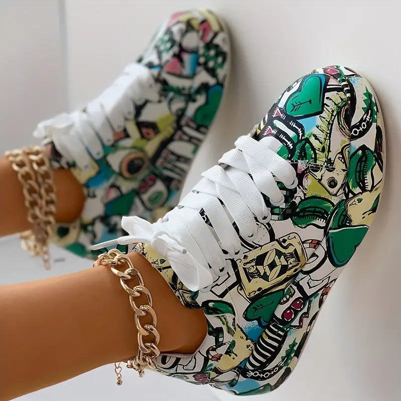 Sneakers con Stampa Graffiti