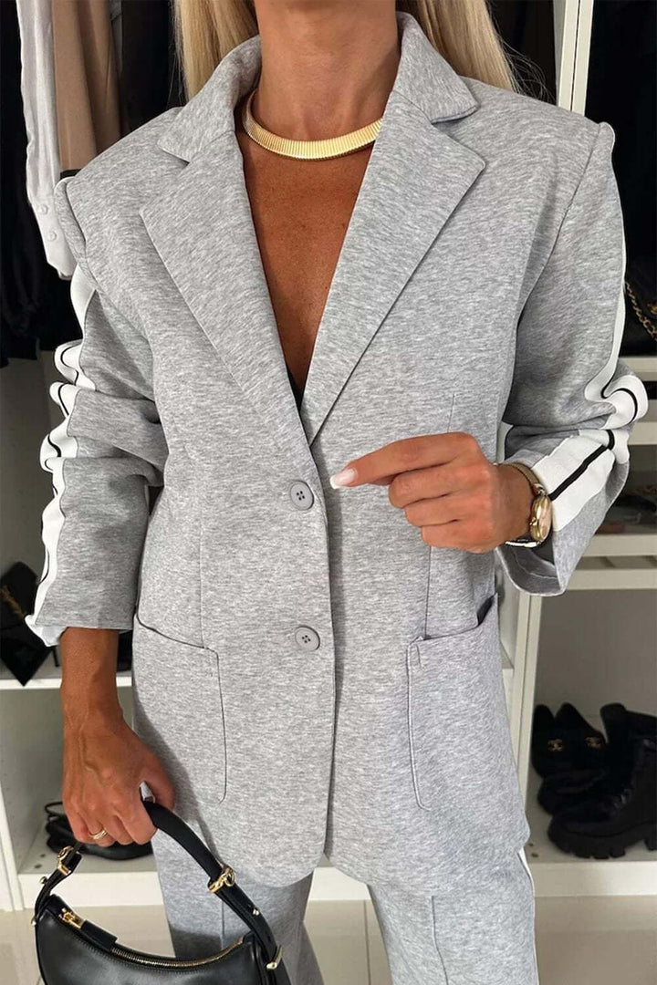 Mara - Set Completo in Cotone con Collo a Contrasto
