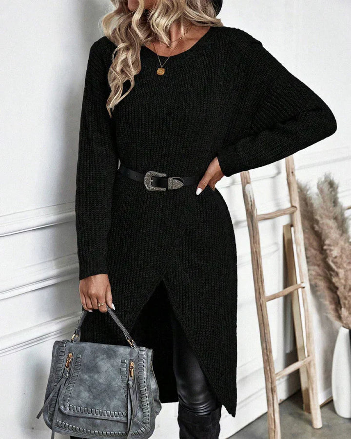 Livia - Elegante Maglione Lungo in Cotone