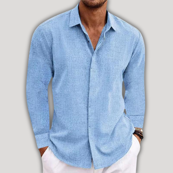 Alessandro - Camicia in Lino a Maniche Lunghe