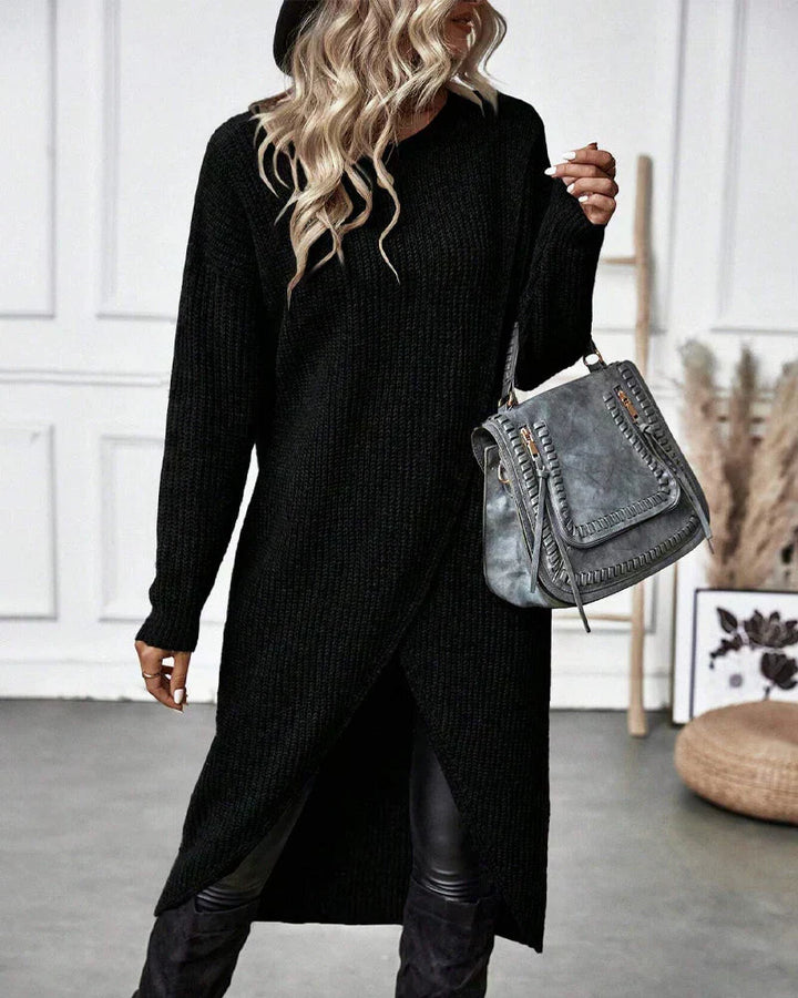 Livia - Elegante Maglione Lungo in Cotone