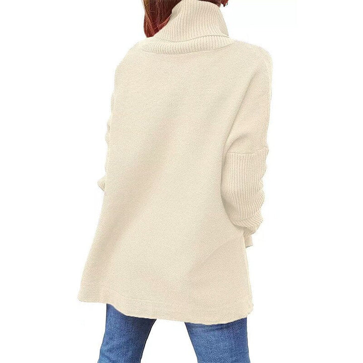 Anna - Maglione Oversized con Collo Alto in Lana
