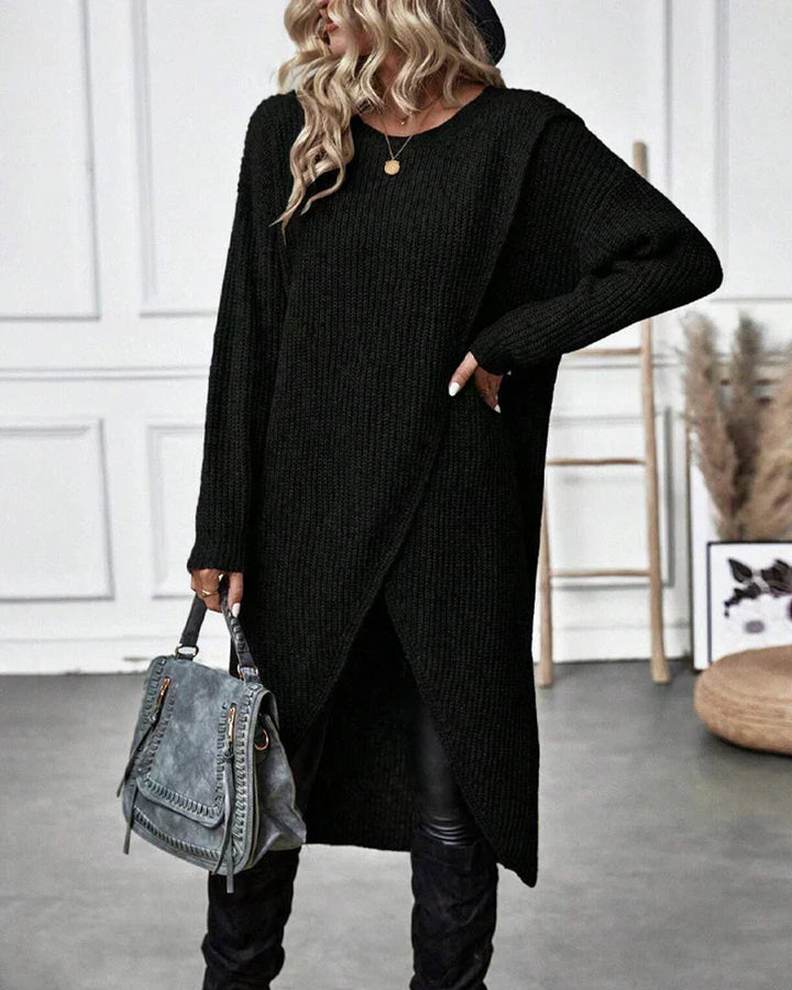 Livia - Elegante Maglione Lungo in Cotone