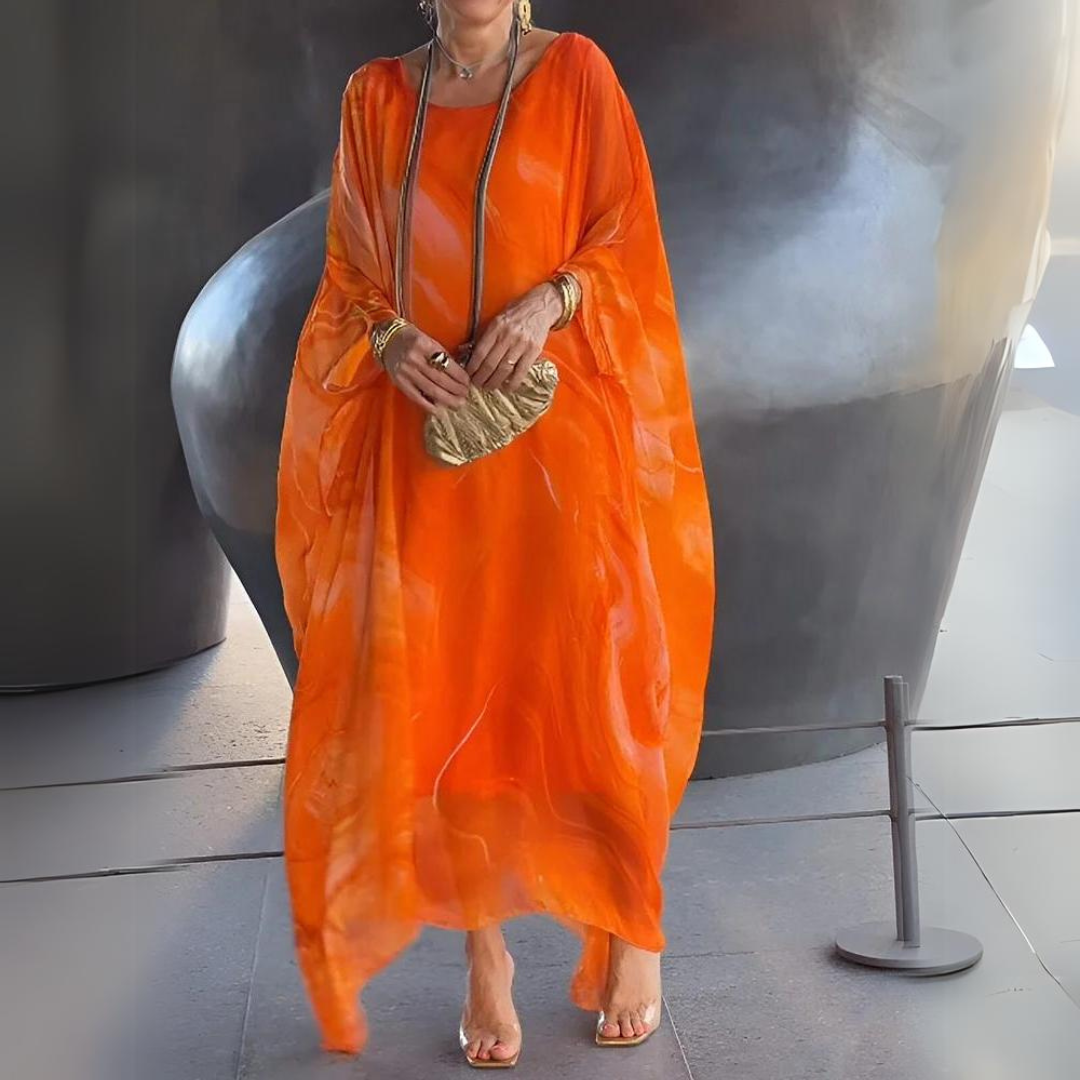 Rosa - Elegante Abito in Chiffon di Seta