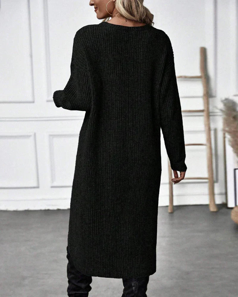 Livia - Elegante Maglione Lungo in Cotone