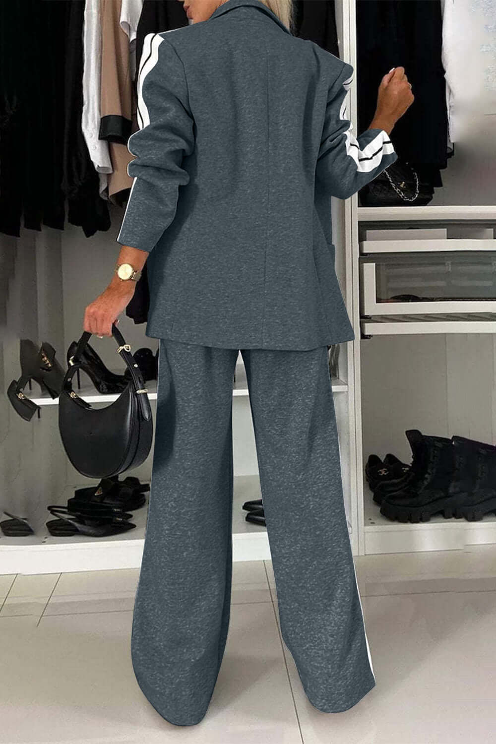 Mara - Set Completo in Cotone con Collo a Contrasto