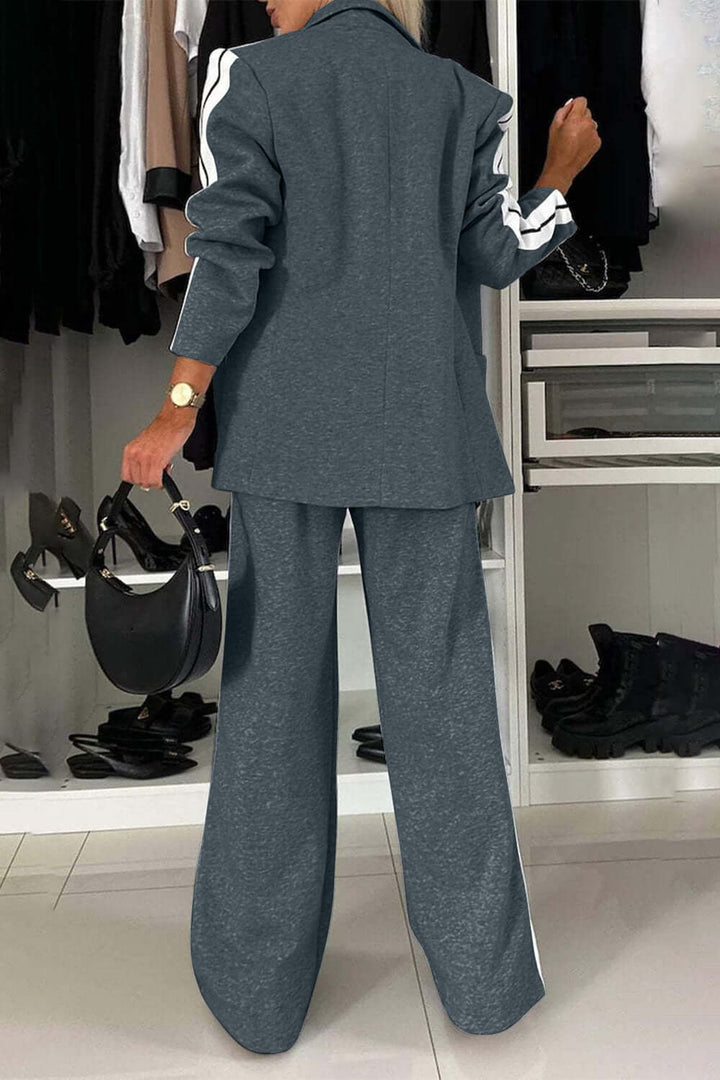 Mara - Set Completo in Cotone con Collo a Contrasto