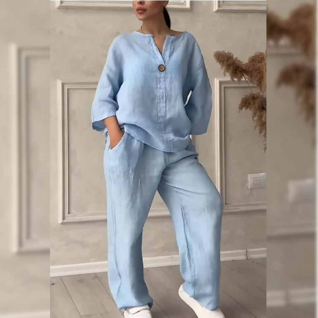 Mia - Set Estivo in Lino Confortevole