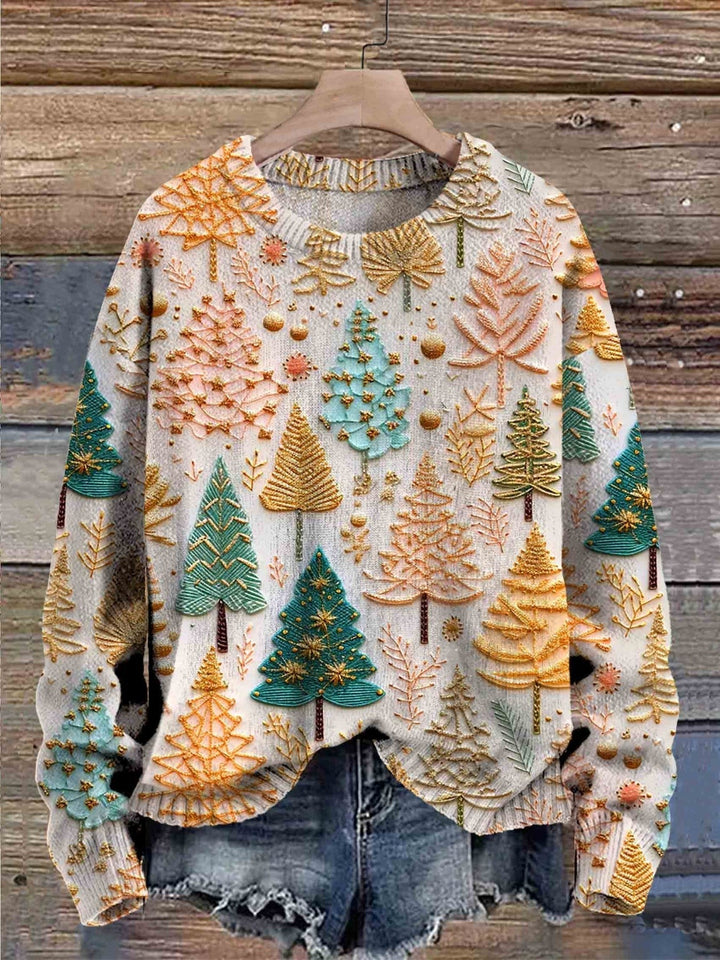Maglione di Natale con alberi di Natale