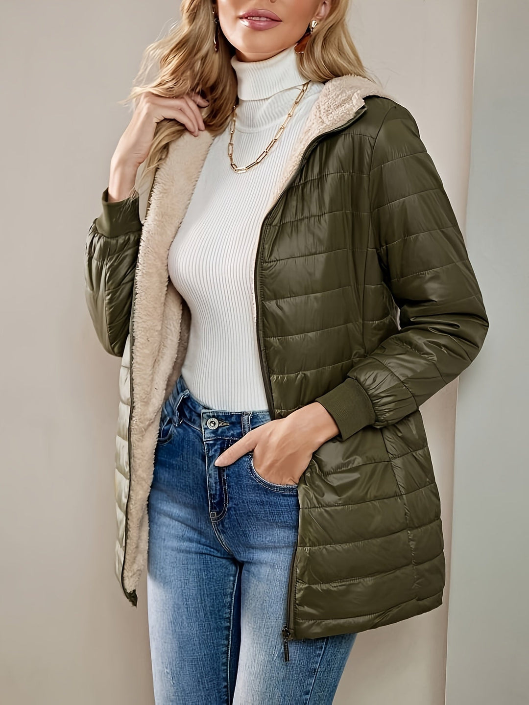 Giulia - Giacca Lunga Casual in Lana