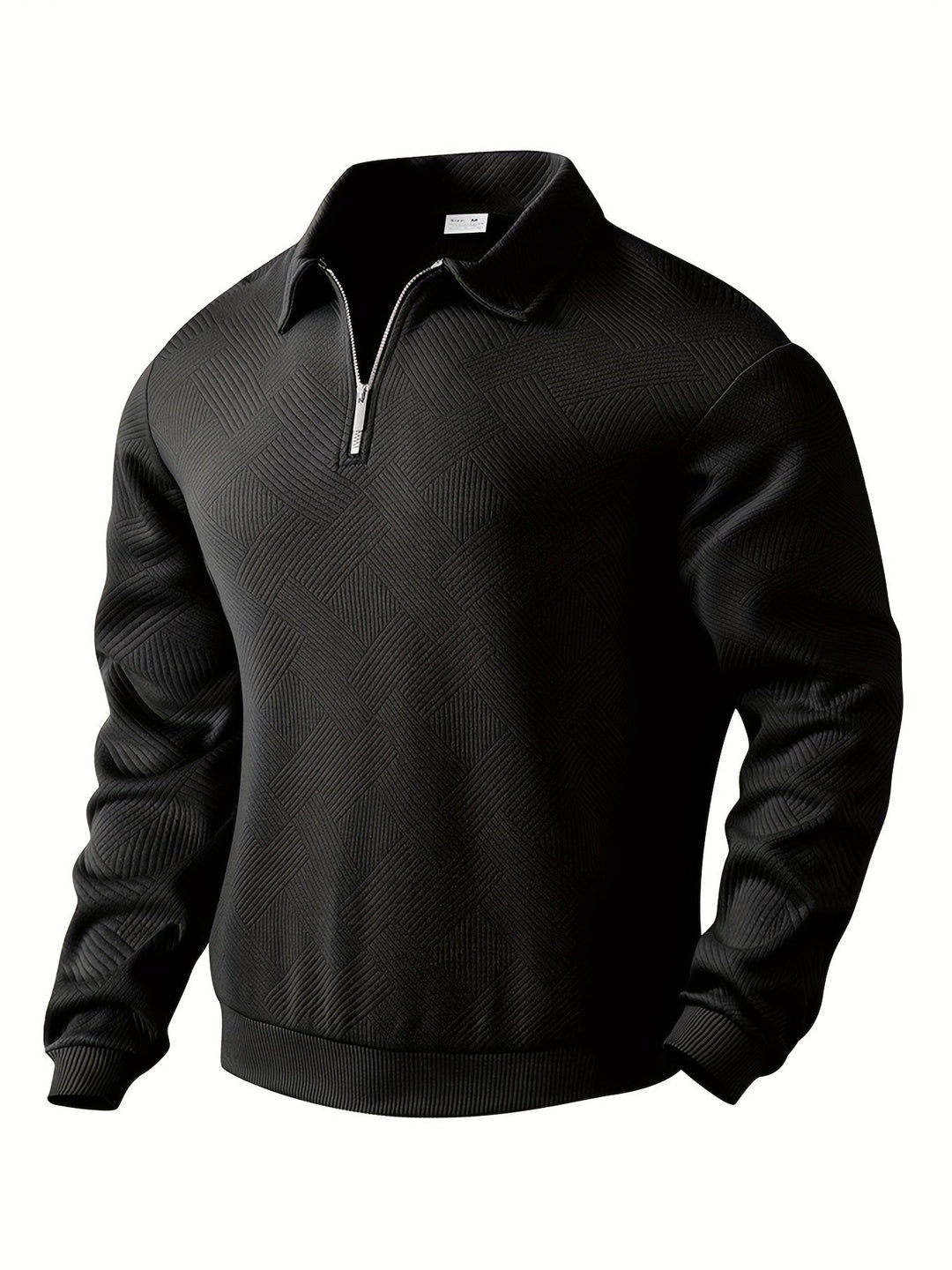 Franco - Maglione Zip-Up Geometrico in Misto Lana