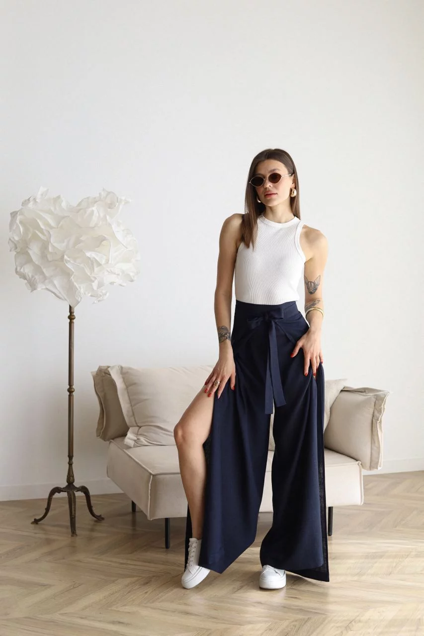 Elisa - Pantaloni lunghi in lino
