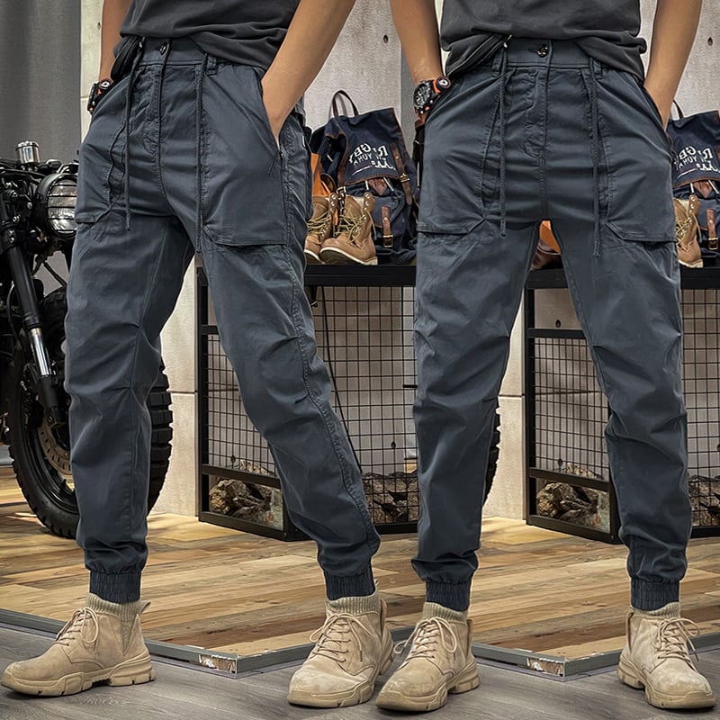 Enzo - Pantaloni Cargo Stretch in Spandex