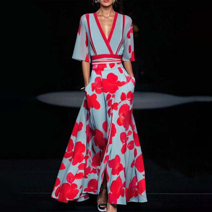 Elisa - Abito in cotone elegante con maniche