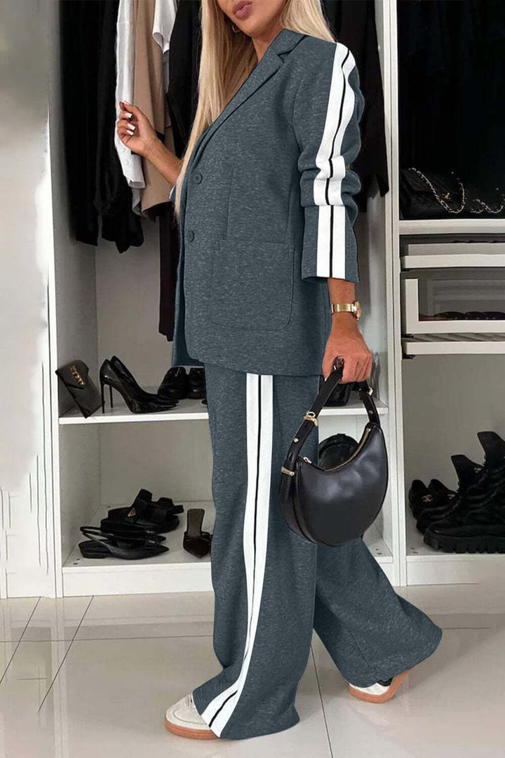 Mara - Set Completo in Cotone con Collo a Contrasto