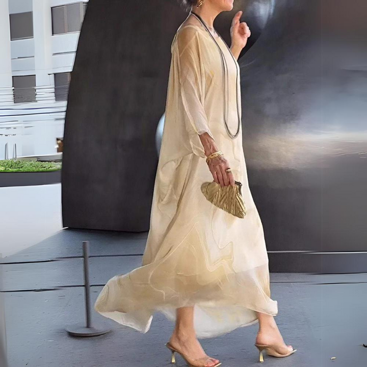 Rosa - Elegante Abito in Chiffon di Seta
