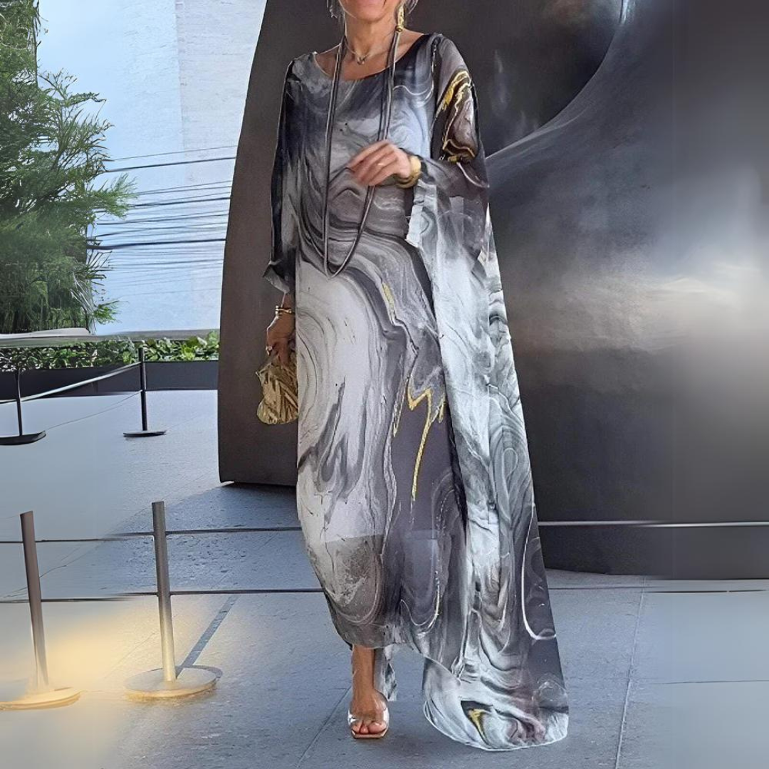Rosa - Elegante Abito in Chiffon di Seta