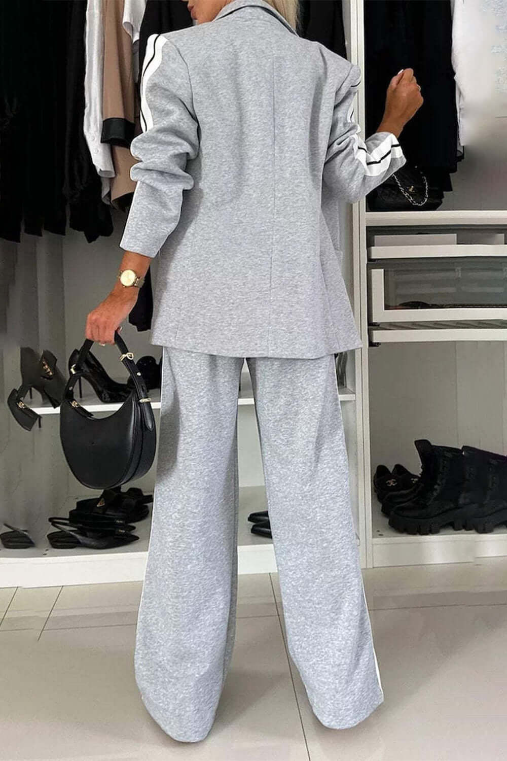 Mara - Set Completo in Cotone con Collo a Contrasto