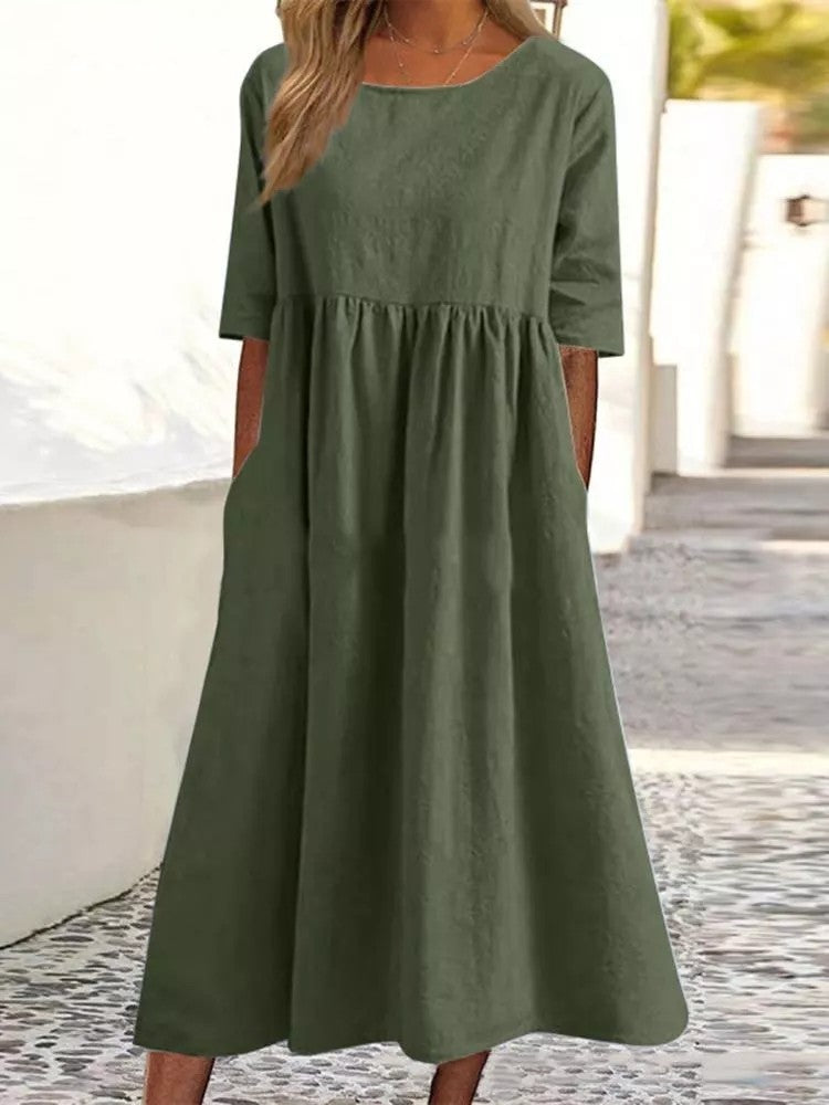 Tina - Vestito midi con maniche a tre quarti