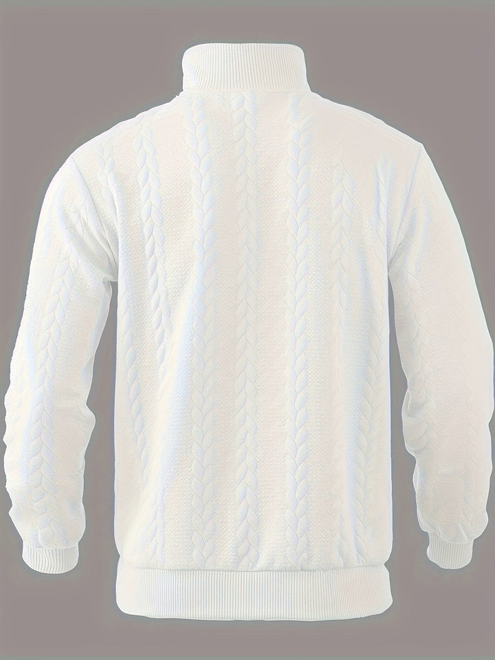 Leo - Uomo Vintage Maglione in Cashmere con Zip