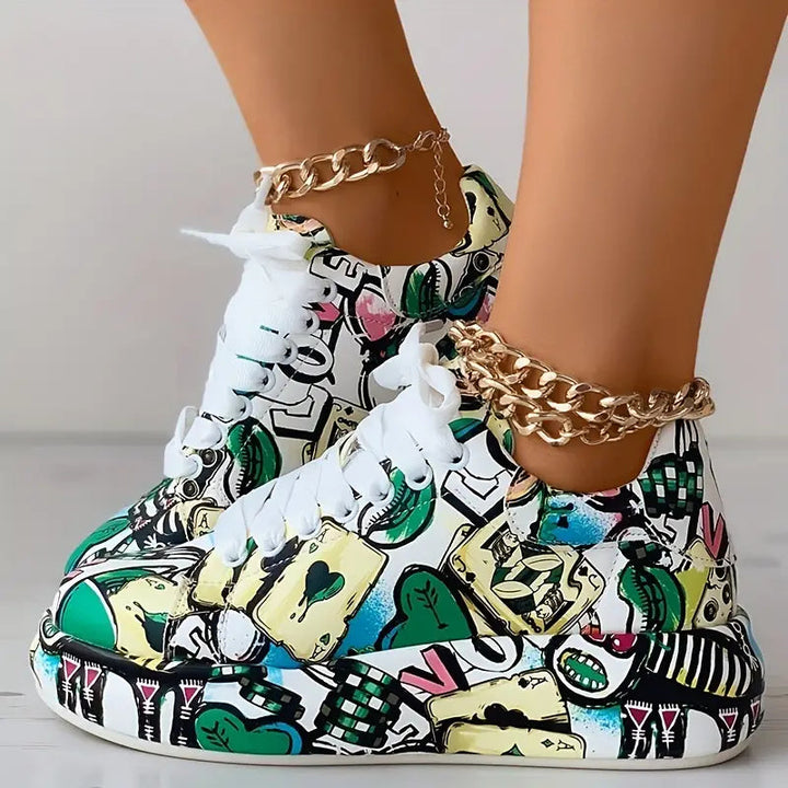 Sneakers con Stampa Graffiti