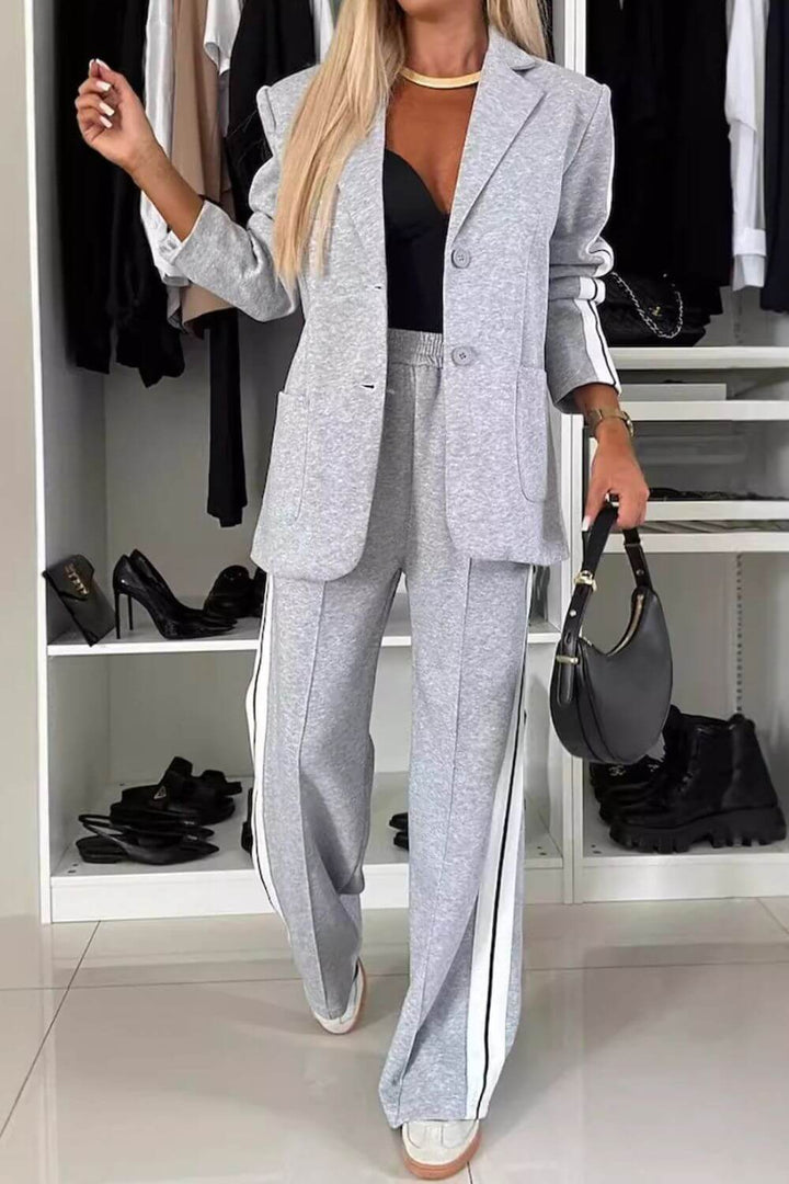 Mara - Set Completo in Cotone con Collo a Contrasto