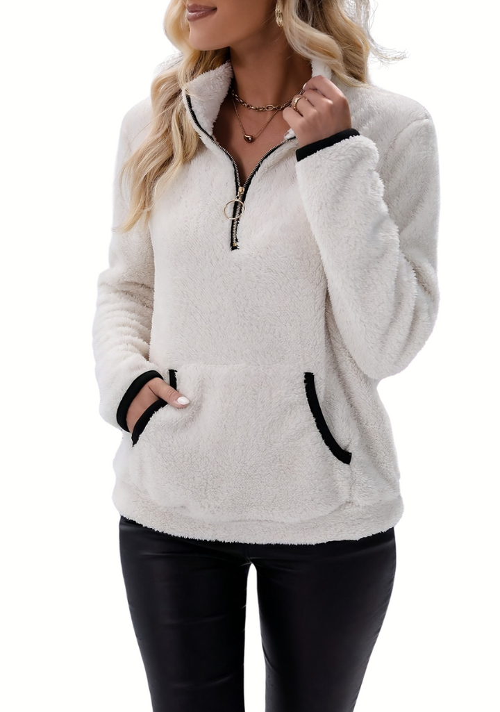 Rita - Pile Borg con Mezza Zip