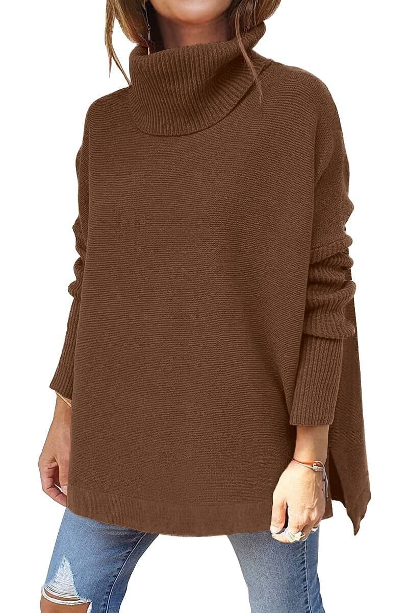 Anna - Maglione Oversized con Collo Alto in Lana